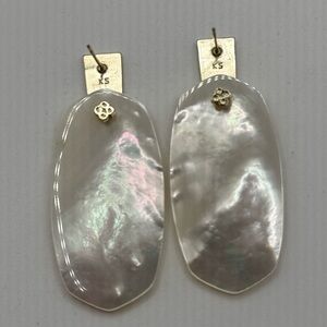 Kendra Scott Gold and Mother of Pearl Earrings